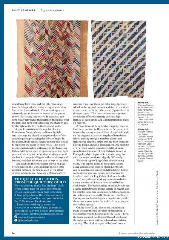 Коллекция проектов для рукодельниц в журнале «Todays Quilter №125 2025»