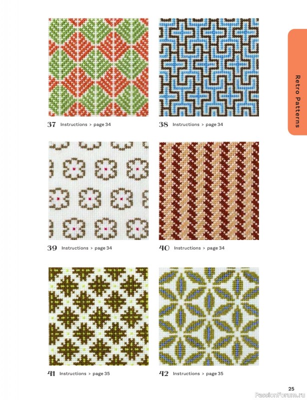 Вязаные проекты в книге &laquo;200 Japanese Cross Stitch Designs&raquo;.