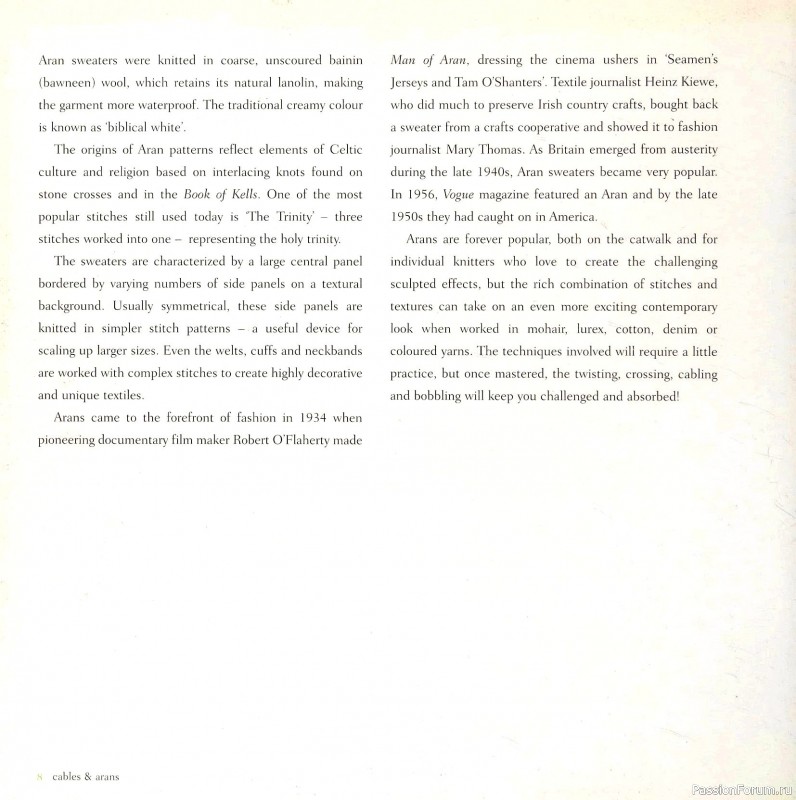 Вязаные проекты в книге &laquo;Cables & Aran Stitches-250 to Knit&raquo;