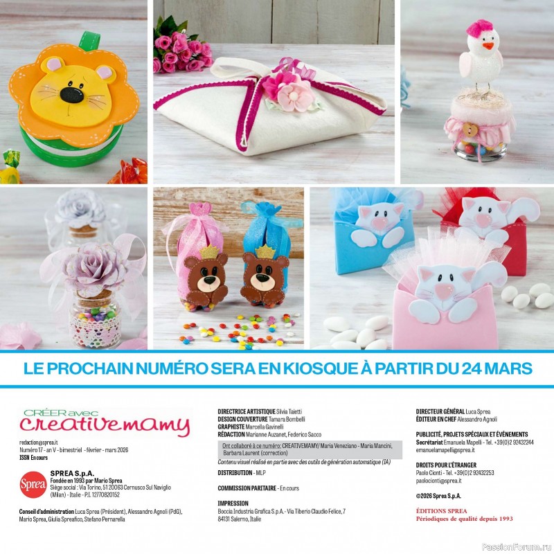 Вязаные проекты в журнале &laquo;Creer avec Creative Mamy - Fevrier-Mars 2026&raquo;