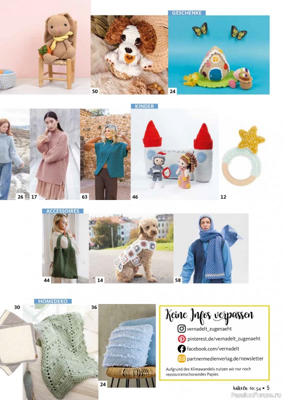 Вязаные проекты в журнале &laquo;H&auml;keln das MaschenMagazin №54 2026&raquo;