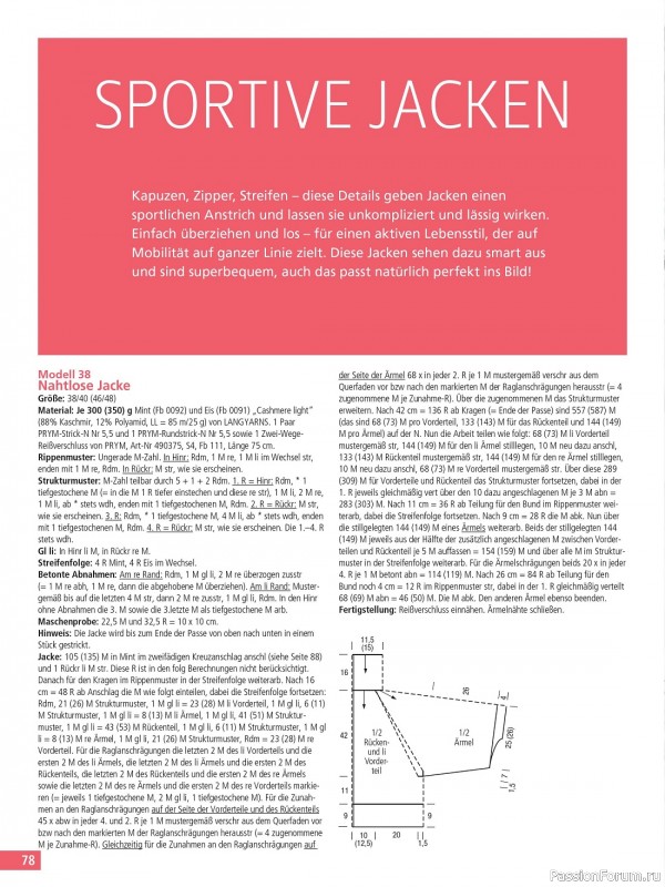 Вязаные проекты в журнале «Hundert Seiten voller Ideen Jacken №1 2023»