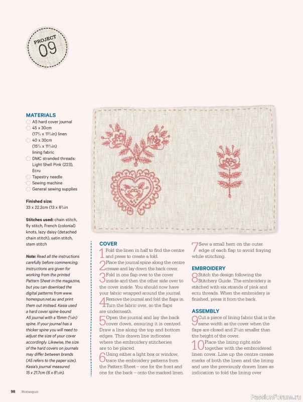 Коллекция проектов для рукодельниц в журнале «Australian Homespun №228 2025»