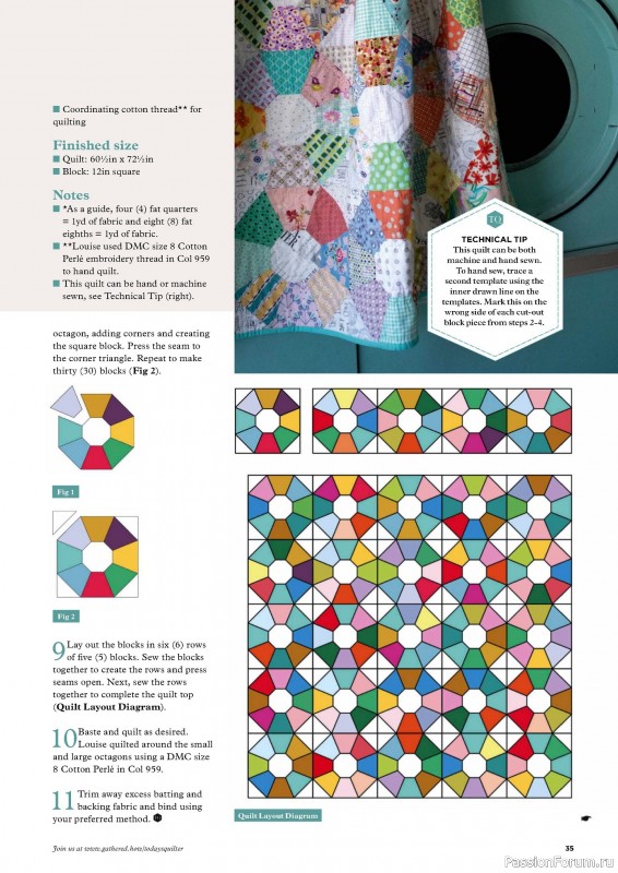 Коллекция проектов для рукодельниц в журнале «Todays Quilter №122 2024»