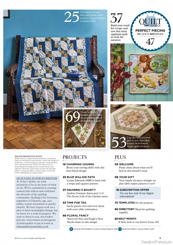 Коллекция проектов для рукодельниц в журнале «Todays Quilter №144 2026»