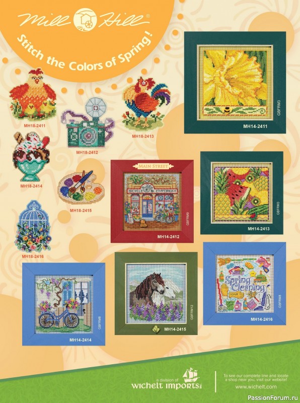Коллекция вышивки в журнале «Just CrossStitch - Spring 2024»