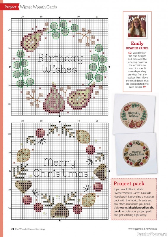 Коллекция вышивки в журнале «The World of Cross Stitching №365 2025»