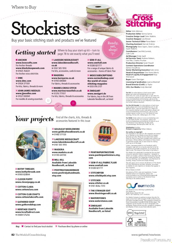 Коллекция вышивки в журнале &laquo;The World of Cross Stitching №370 2026&raquo;