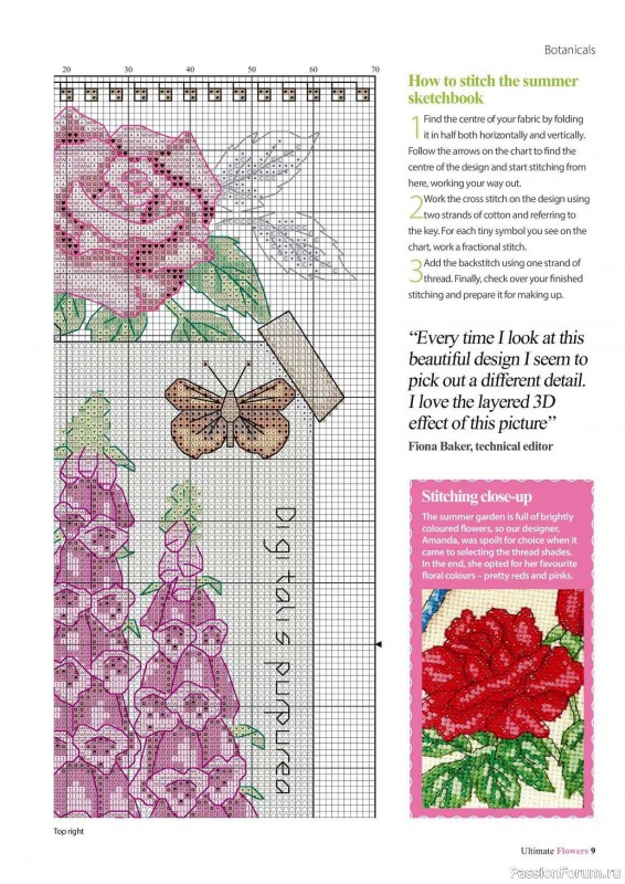 Коллекция вышивки в журнале «Ultimate CrossStitch Flowers - 2025»