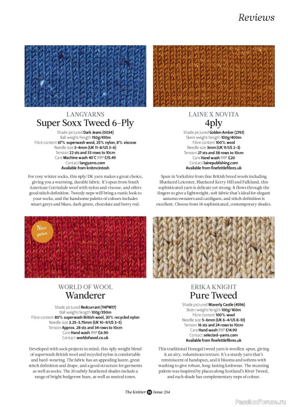 Вязаные проекты спицами в журнале &laquo;The Knitter №234 2026&raquo;
