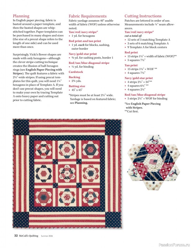 Коллекция проектов для рукодельниц в журнале &laquo;McCall's Quilting - Summer 2026&raquo;