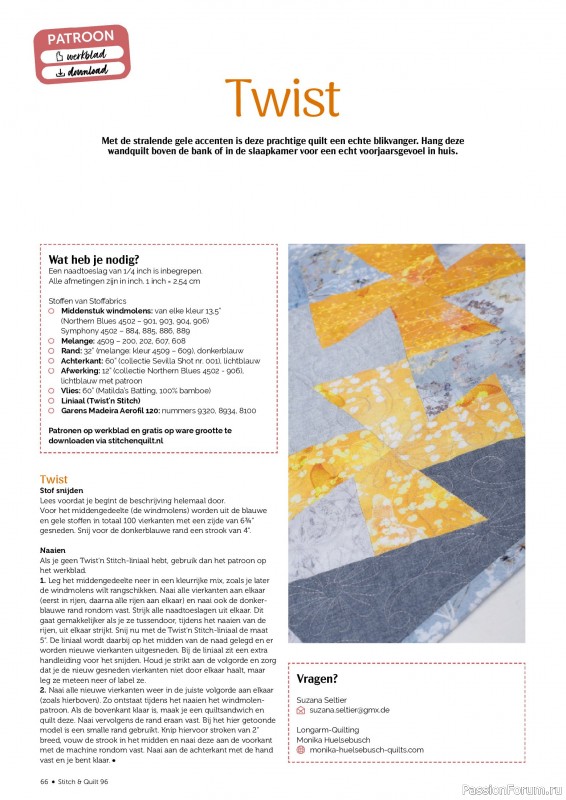 Коллекция проектов для рукодельниц в журнале «Stitch & Quilt №96 2026»