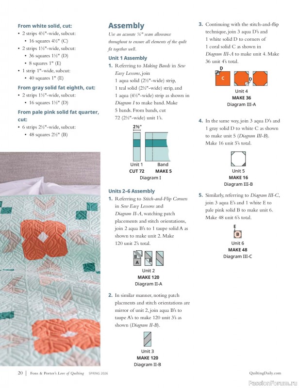Коллекция проектов в журнале &laquo;Fons & Porter's Love of Quilting - Spring 2026&raquo;