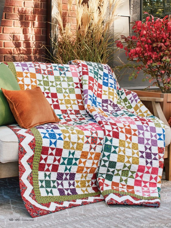 Коллекция проектов для рукодельниц в журнале «American Patchwork & Quilting №196 2025»