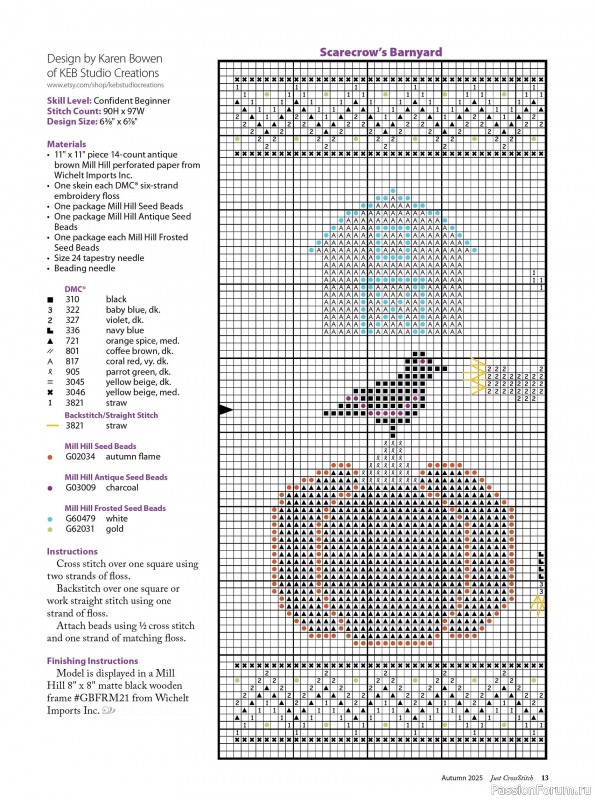 Коллекция вышивки в журнале «Just CrossStitch - Autumn 2025»