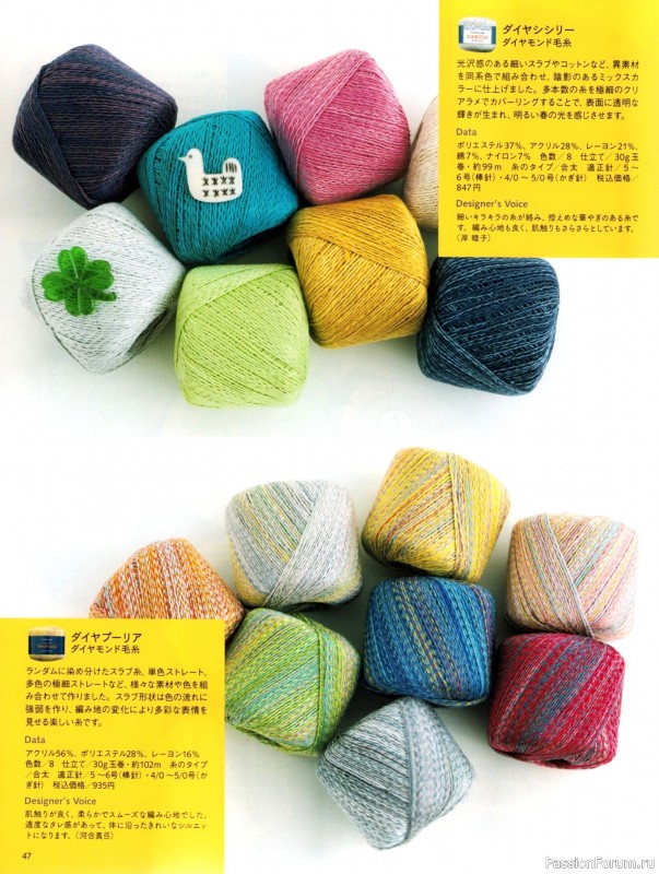 Вязаные модели в журнале &laquo;Keito Dama №201 - Spring 2024&raquo;