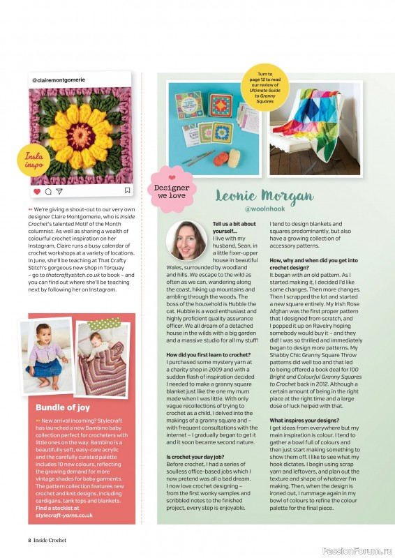 Вязаные проекты крючком в журнале &laquo;Inside Crochet №189 2026&raquo;