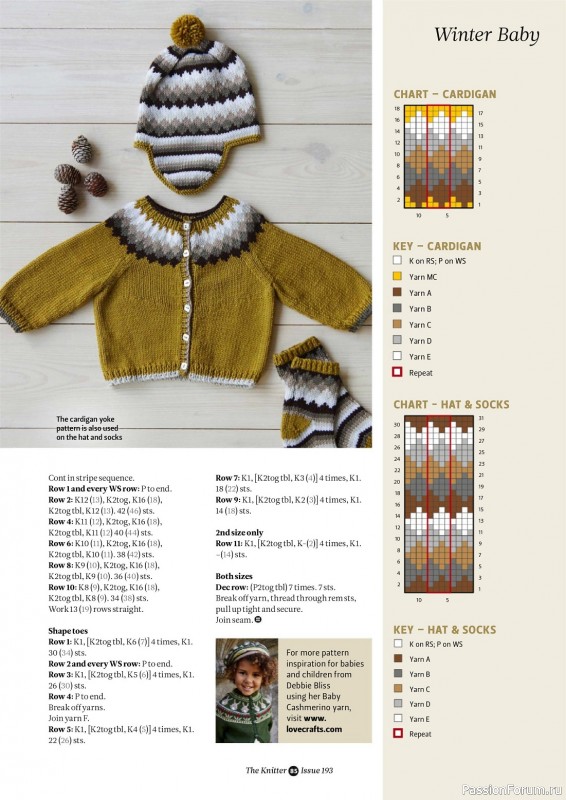 Вязаные проекты спицами в журнале «The Knitter №193 2023»