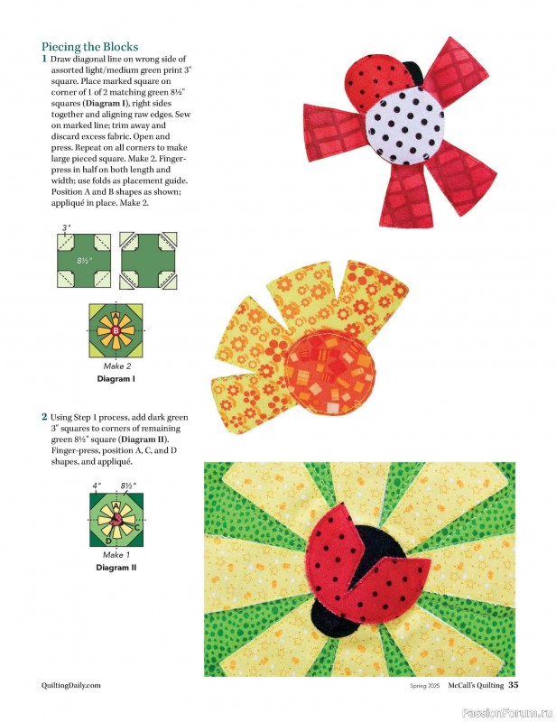 Коллекция проектов для рукодельниц в журнале «McCalls Quilting - Spring 2025»