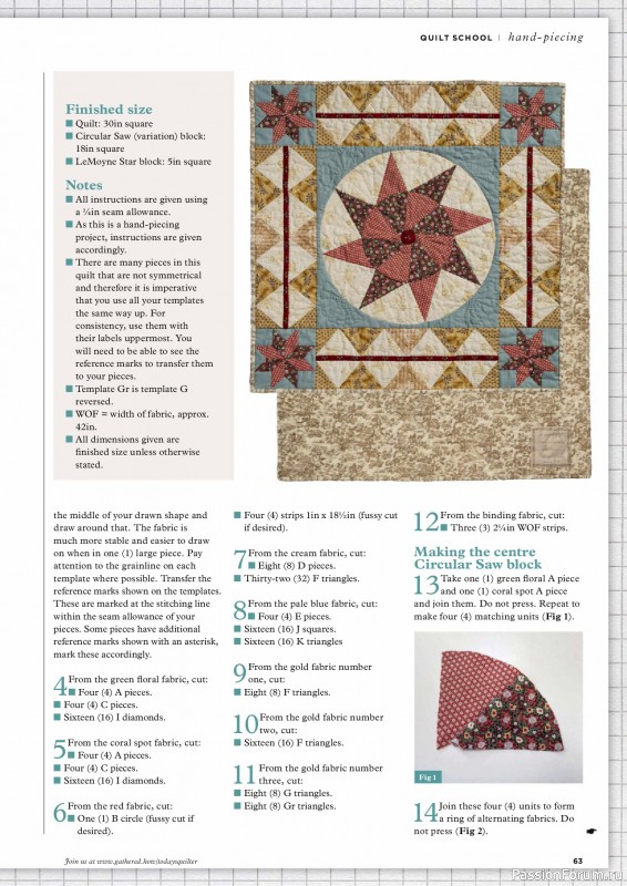 Коллекция проектов для рукодельниц в журнале «Todays Quilter №125 2025»