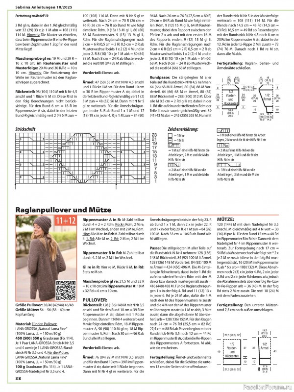 Вязаные модели в журнале «Sabrina №10 2025 German»