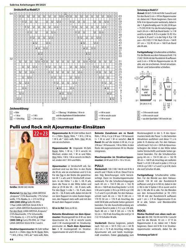 Вязаные модели в журнале «Sabrina №9 2025 German»