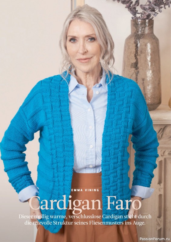 Вязаные проекты спицами в журнале «The Knitter №79 2025 Germany»