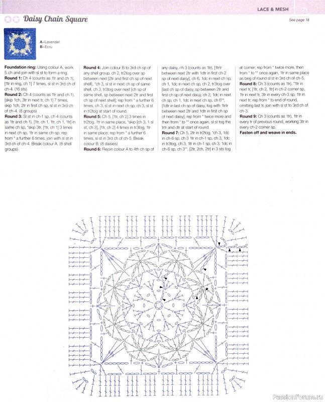 Вязаные проекты в книге «150 Crochet Blocks». Часть 1