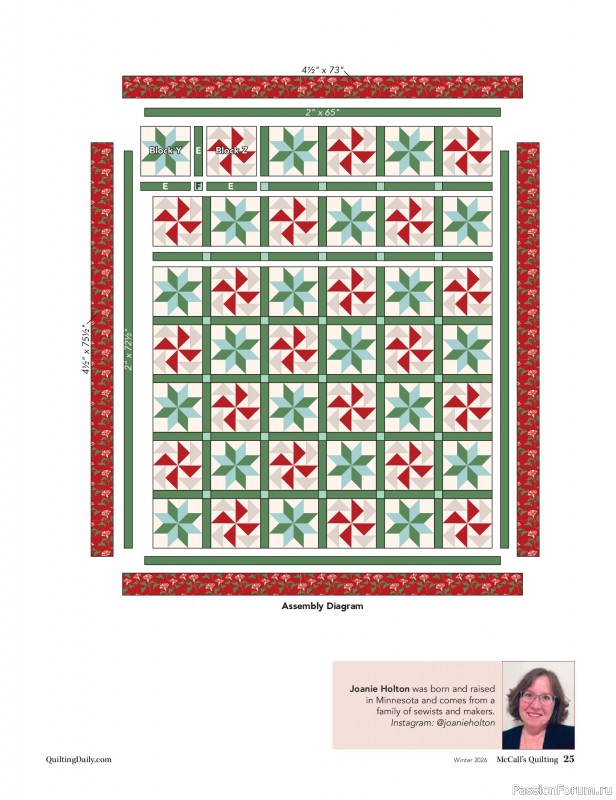 Коллекция проектов для рукодельниц в журнале «McCall's Quilting - Winter 2026»