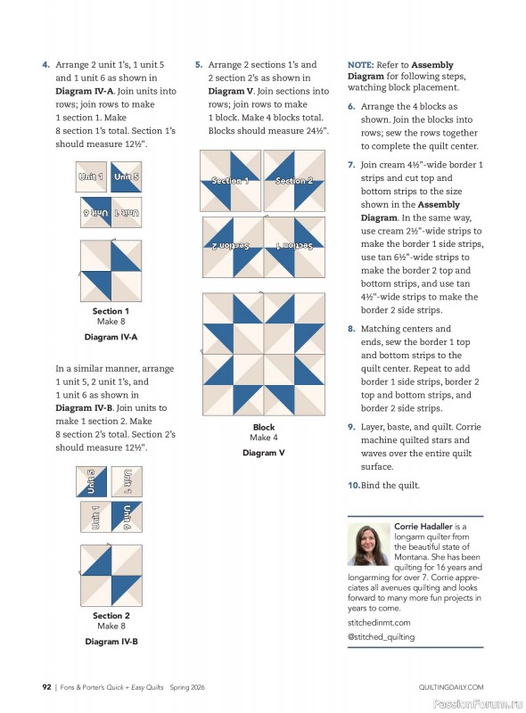 Коллекция проектов для рукодельниц в журнале &laquo;Quick+Easy Quilts - Spring 2026&raquo;