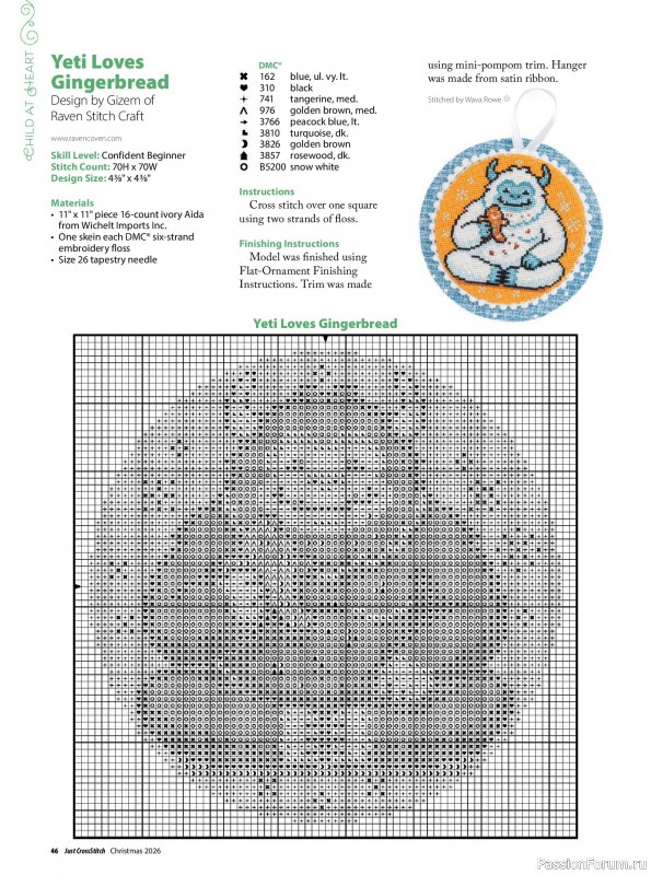 Коллекция вышивки в журнале «Just CrossStitch - Christmas 2026»
