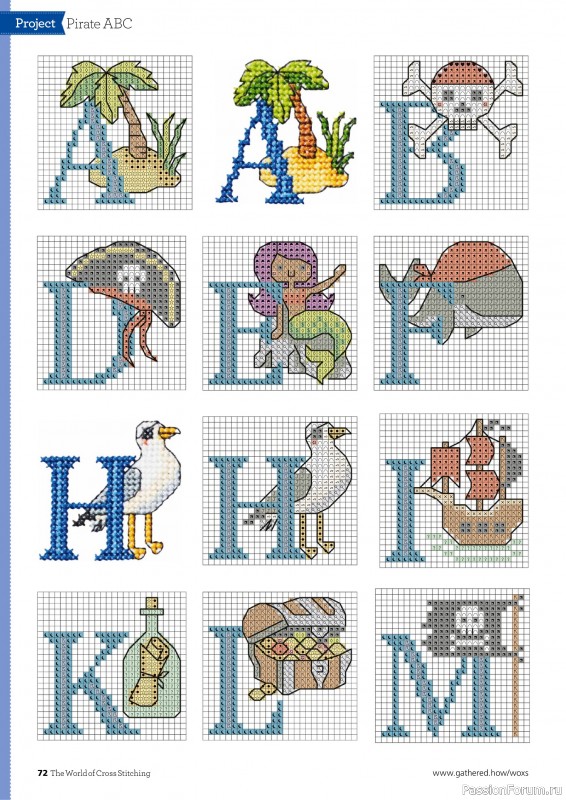 Коллекция вышивки в журнале «The World of Cross Stitching №345 2024»