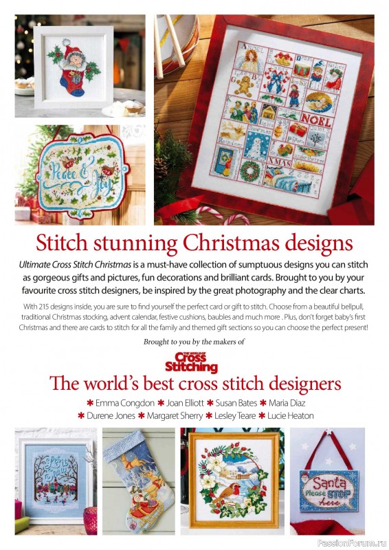 Коллекция вышивки в журнале «Ultimate CrossStitch – Christmas 2026»
