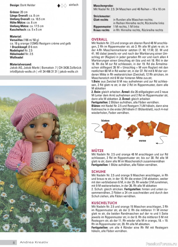 Вязаные модели для детей в журнале &laquo;Andrea Kreativ №5 2025&raquo;