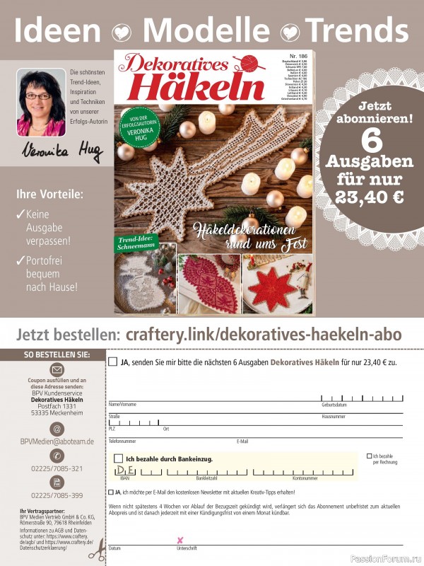 Вязаные проекты крючком в журнале «Dekoratives Hakeln №186 2025»