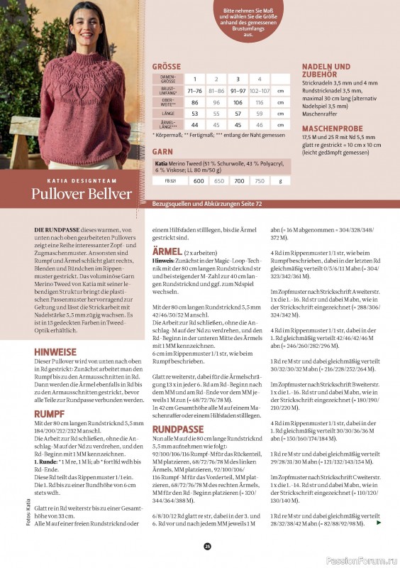 Вязаные проекты спицами в журнале «The Knitter №78 2025 Germany»