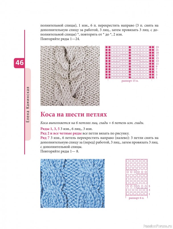 Вязаные проекты в книге «Красивые узоры на спицах»