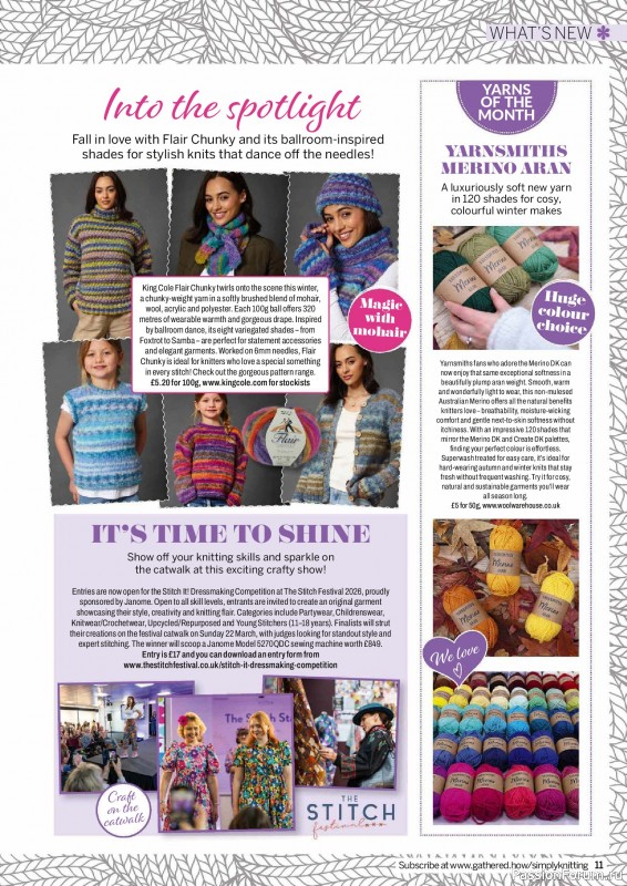 Вязаные проекты в журнале &laquo;Simply Knitting №273 2026&raquo;