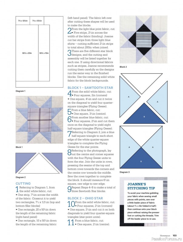 Коллекция проектов для рукодельниц в журнале «Australian Homespun - October-November 2025»