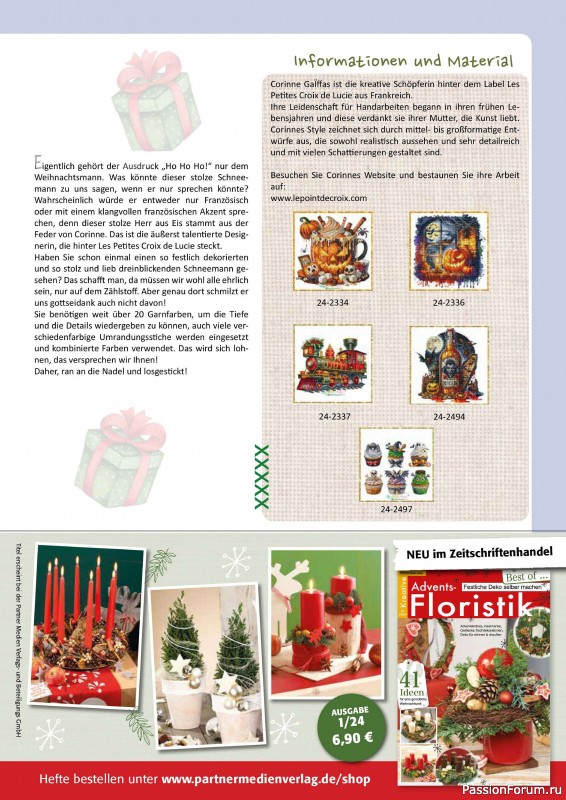 Коллекция вышивки в журнале «Kreuzstich Motive №30 2024»