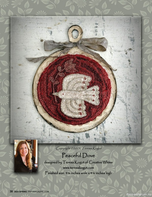 Коллекция вышивки в журнале «Punch Needle & Primitive Stitcher - Spring 2025»