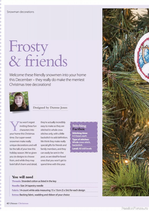 Коллекция вышивки в журнале «Ultimate Crossstitch Christmas №7 2025»