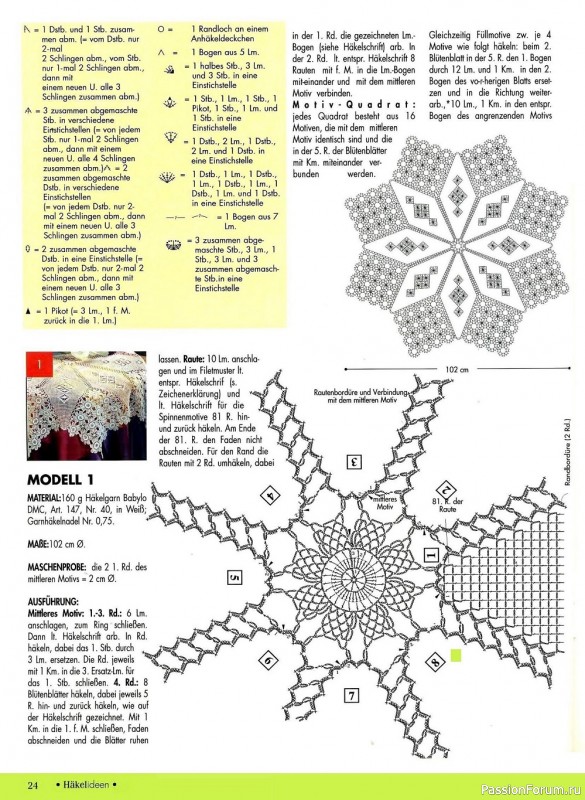 Вязаные модели крючком в журнале «Kreativ Trend Magazin №4 2005»