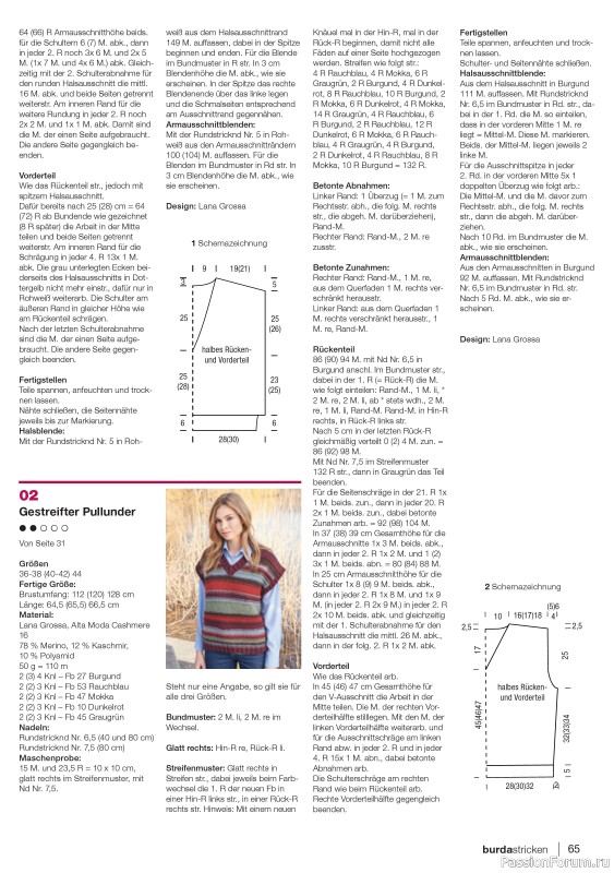 Вязаные модели в журнале «Burda Stricken №4 2022»