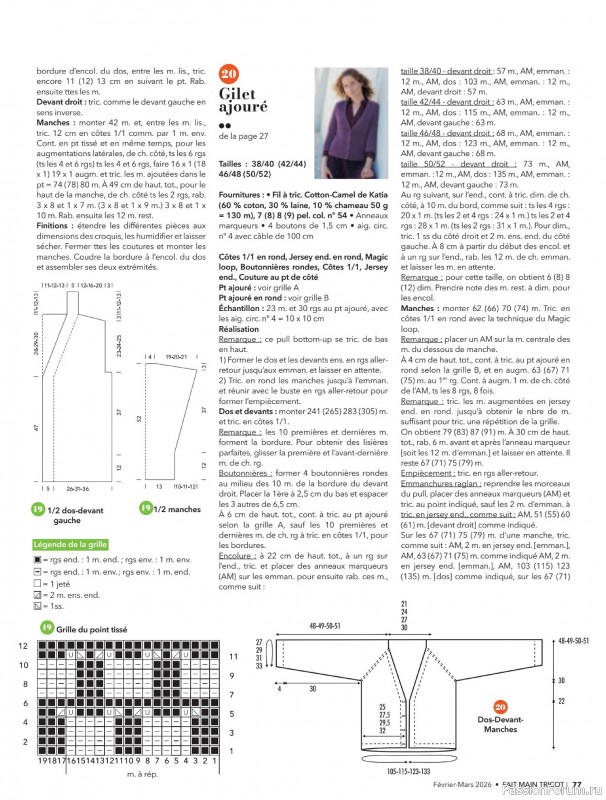 Вязаные модели в журнале &laquo;Fait Main Tricot №59 2026&raquo;