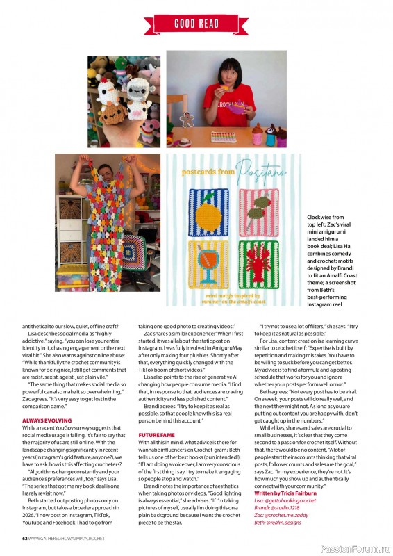 Вязаные проекты крючком в журнале «Simply Crochet №178 2026»