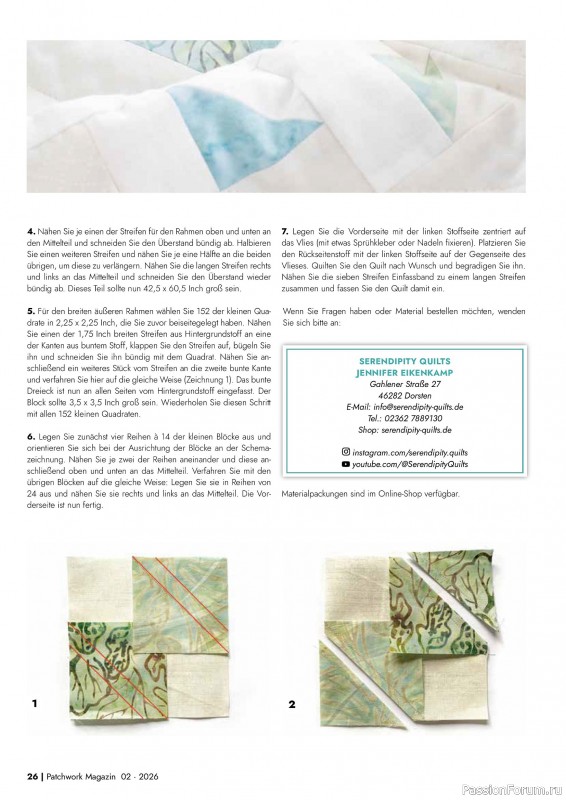 Коллекция проектов для рукодельниц в журнале &laquo;Patchwork das Magazin №2 2026&raquo;