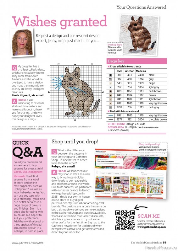 Коллекция вышивки в журнале &laquo;The World of Cross Stitching №372 2026&raquo;