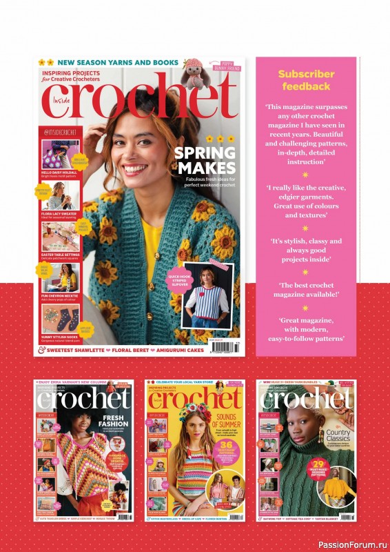Вязаные проекты крючком в журнале &laquo;Inside Crochet №185 2025&raquo;