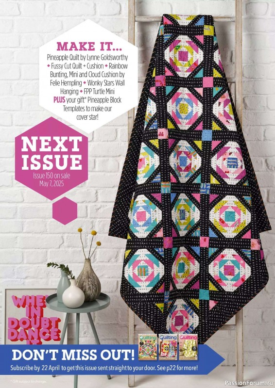 Коллекция проектов для рукодельниц в журнале «Love Patchwork & Quilting №149 2025»